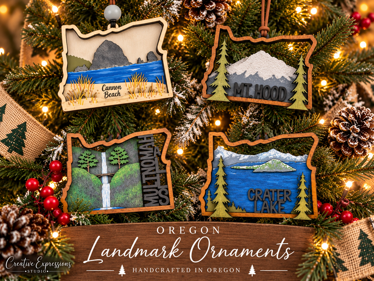 Oregon Landmark Ornaments