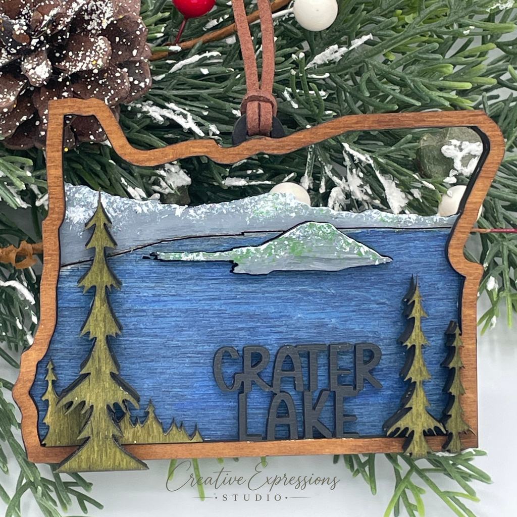 Crater Lake Oregon Ornament – Oregon National Park Keepsake