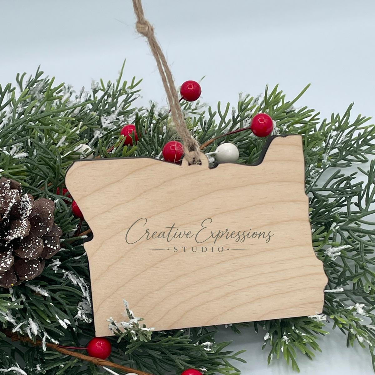 Oregon Grape Ornament – Handcrafted Oregon Christmas Keepsake