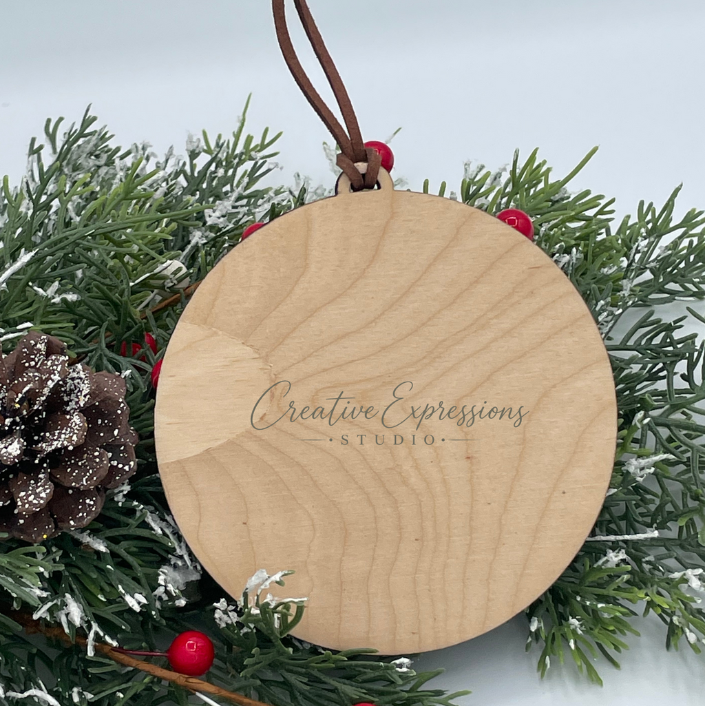 Oregon State Ornament – Oregon Grape Wooden Christmas Keepsake
