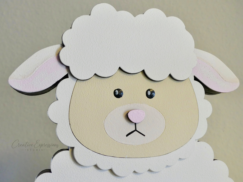Handcrafted Wooden Lamb Shelf Sitter – Farmhouse & Nursery Decor