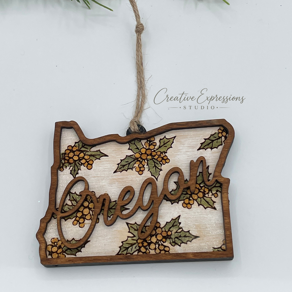 Oregon Grape Ornament – Handcrafted Oregon Christmas Keepsake