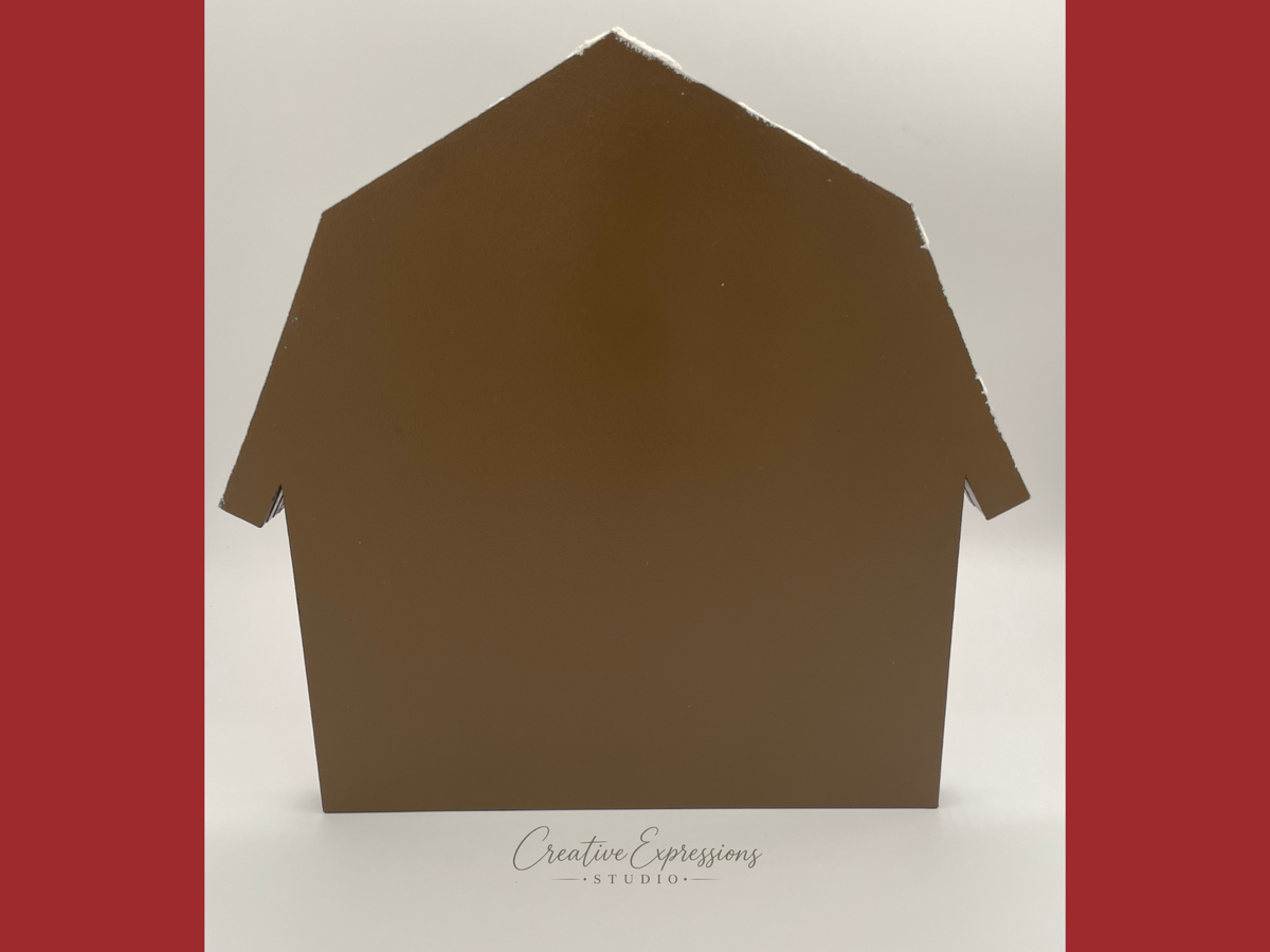 Christmas Barn Shelf Sitter - Wooden Farmhouse Decor