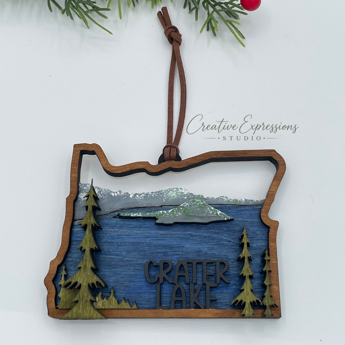 Crater Lake Oregon Ornament – Oregon National Park Keepsake