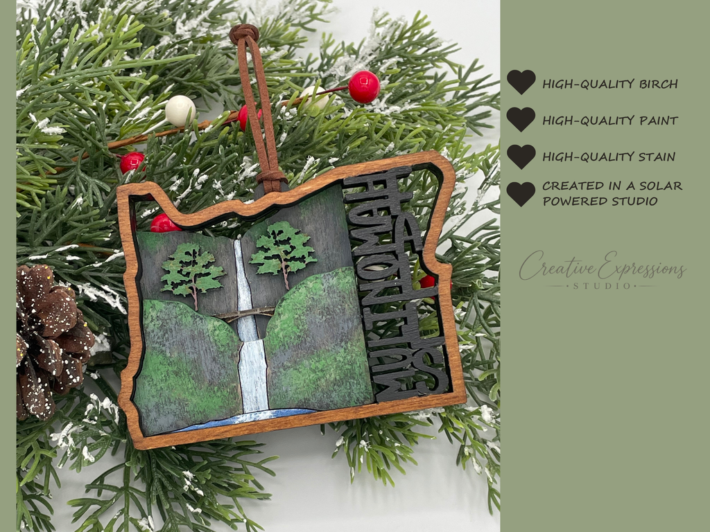 Multnomah Falls Ornament – Oregon Landmark Keepsake