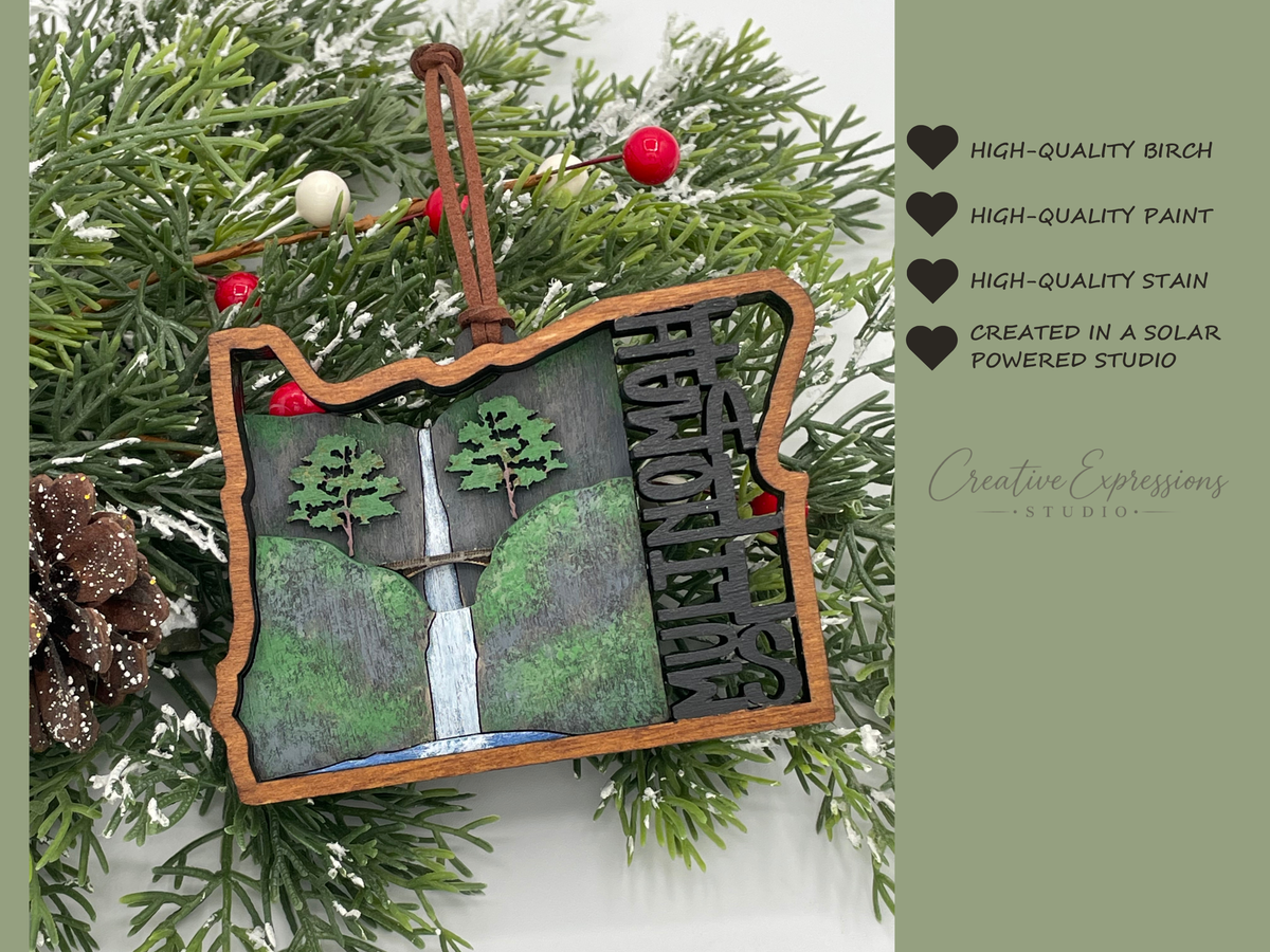Multnomah Falls Ornament – Oregon Landmark Keepsake