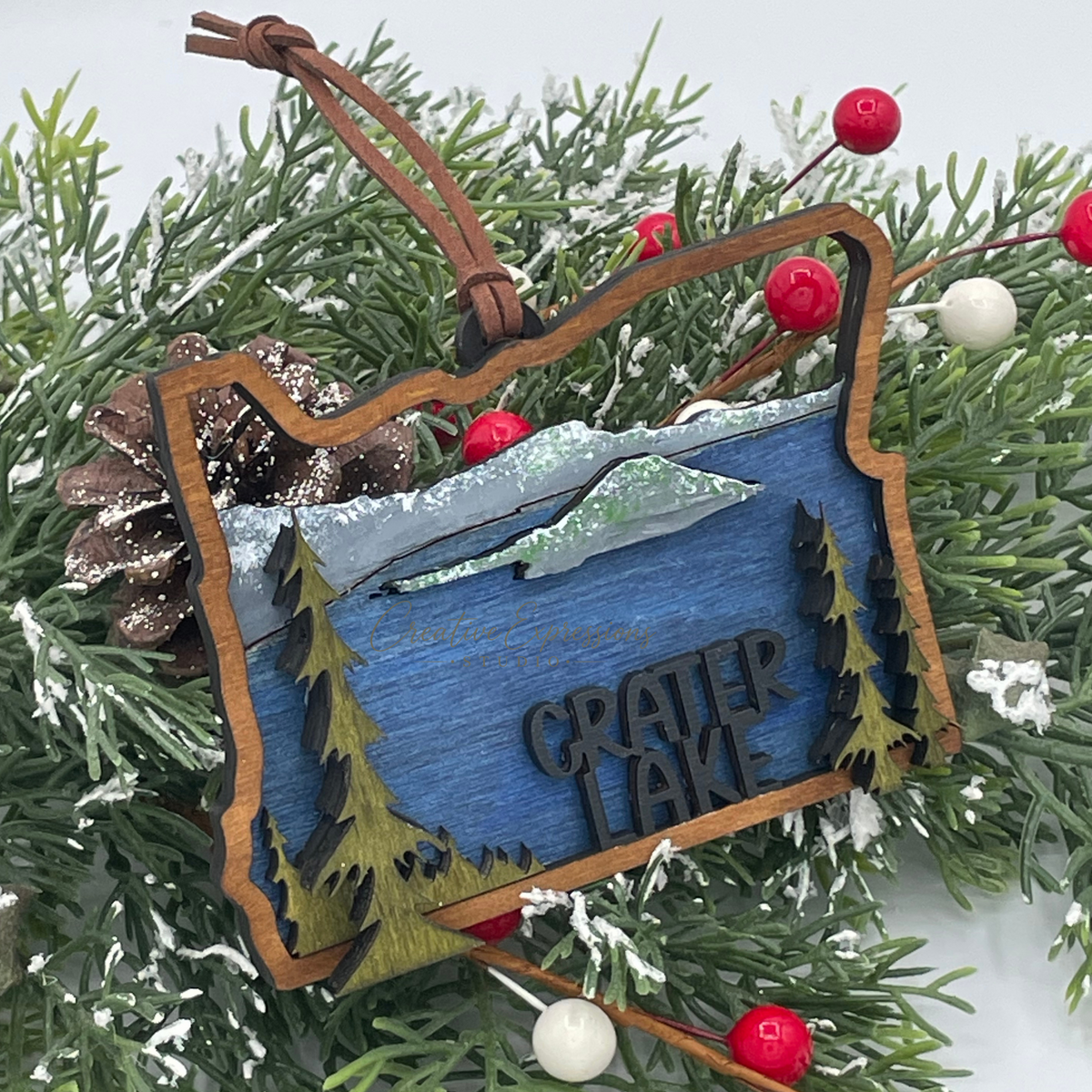Crater Lake Oregon Ornament – Oregon National Park Keepsake