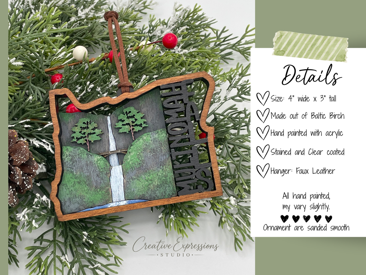 Multnomah Falls Ornament – Oregon Landmark Keepsake