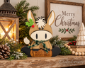 Mule Tide Greetings Christmas Donkey Shelf Sitter, Handmade Holiday Decor