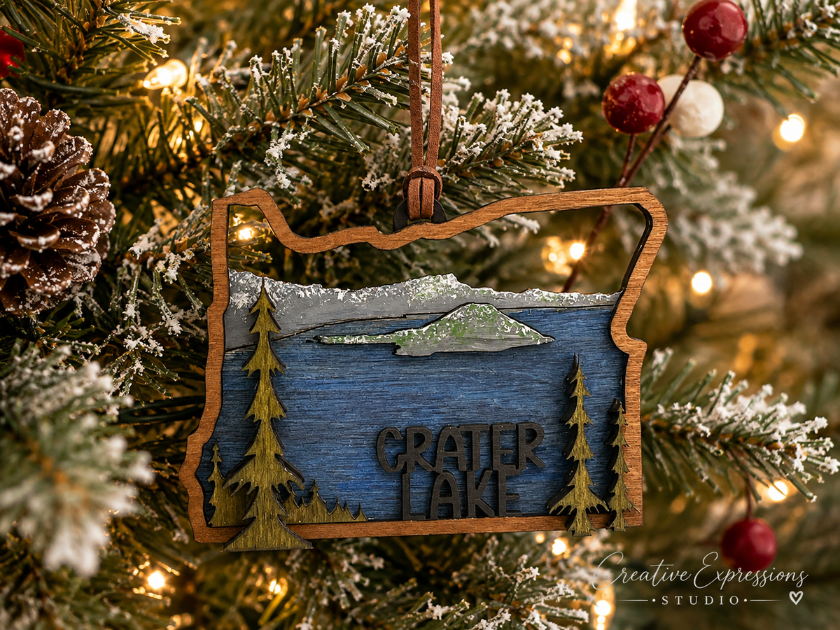 Crater Lake Oregon Ornament – Oregon National Park Keepsake