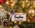 Personalized California New Driver Ornament - License Keepsake