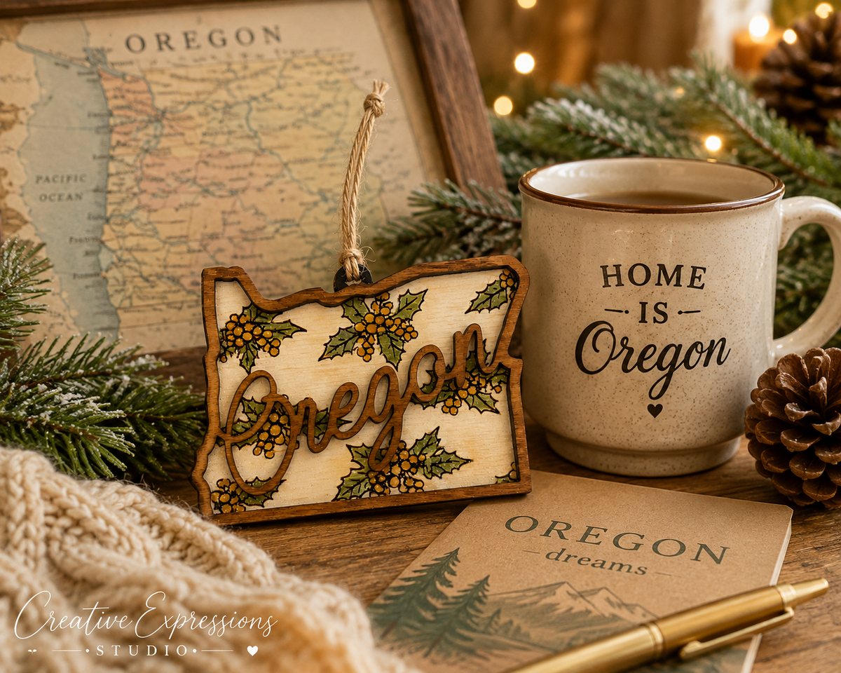Oregon Grape Ornament – Handcrafted Oregon Christmas Keepsake
