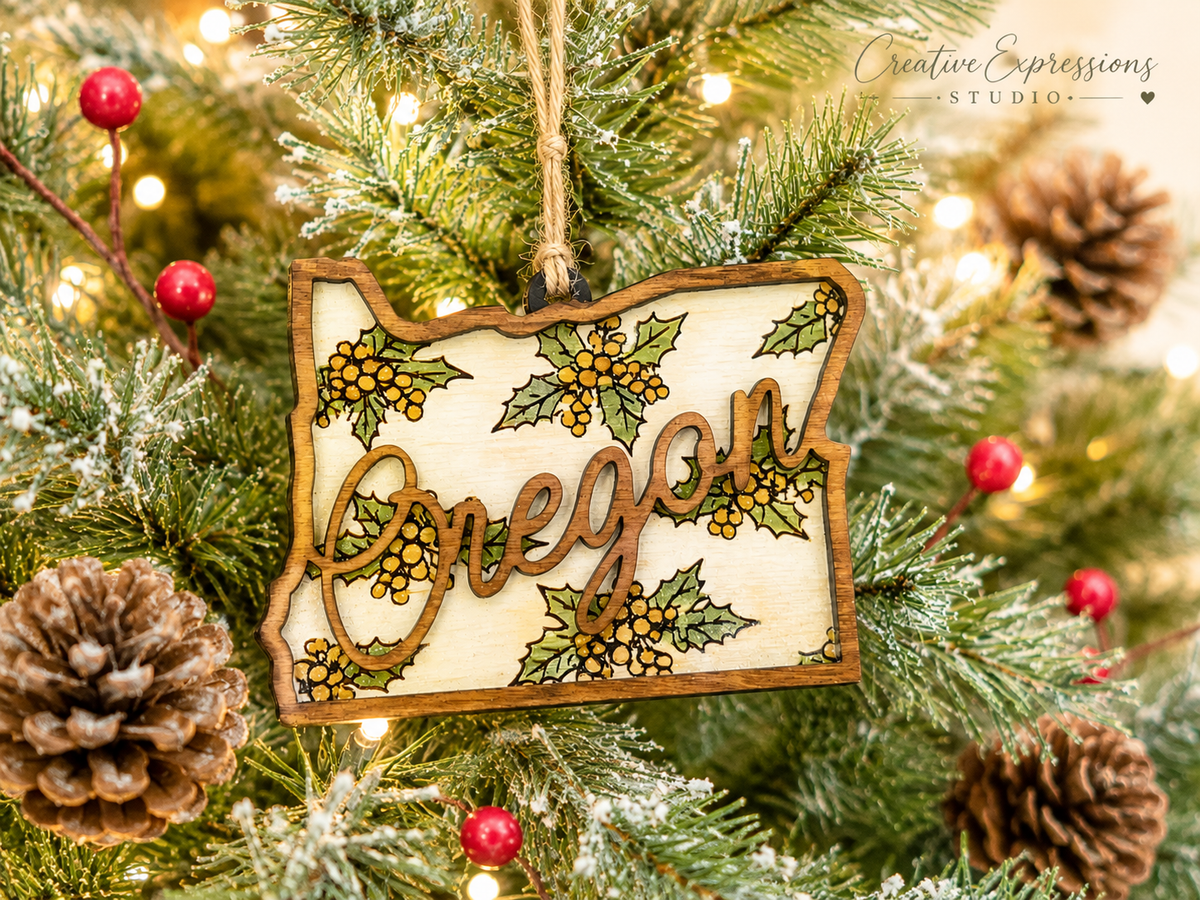 Oregon Grape Ornament – Handcrafted Oregon Christmas Keepsake