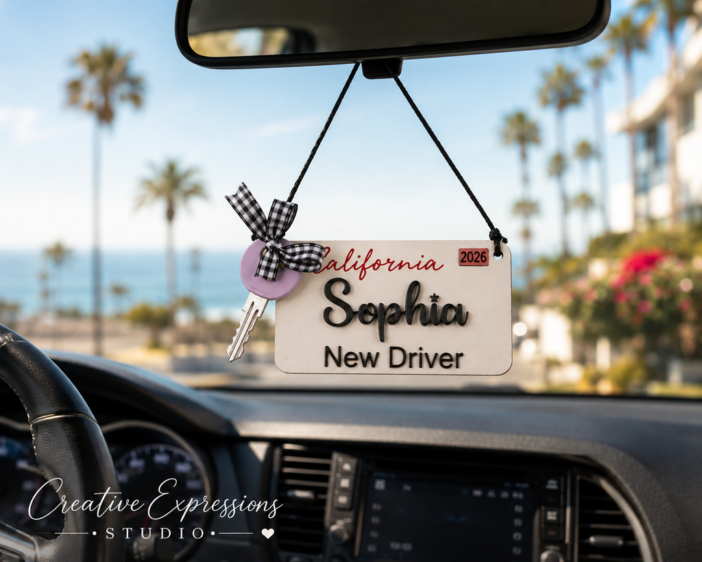Personalized California New Driver Ornament - License Keepsake