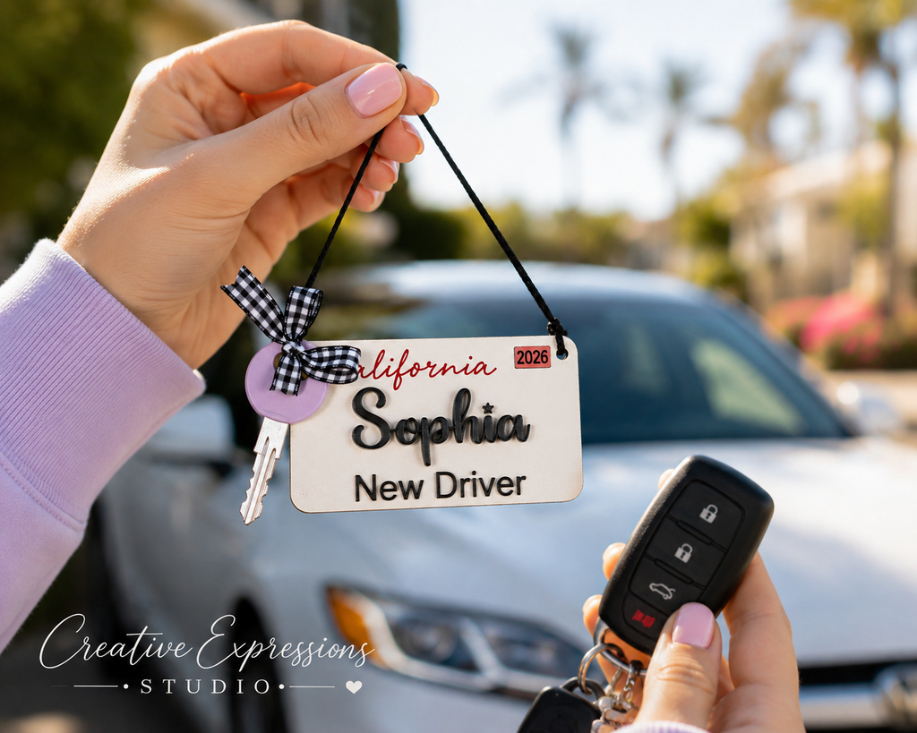 Personalized California New Driver Ornament - License Keepsake